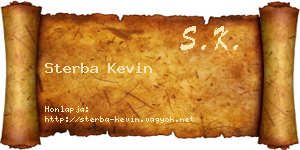 Sterba Kevin névjegykártya